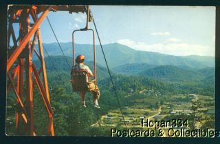 MT Leconte Gatlinburg Tennessee Sky Lift Postcard