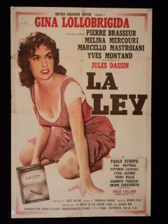 La Legge Gina Lollobrigida Mastroianni Argentine 1sh Movie Poster 1959