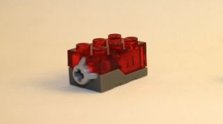 Lego Parts Technic Electric Light Brick w Trans Red Top Hard to Find