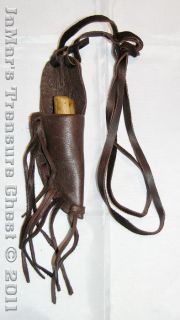 Handmade Knife and Leather Neck Sheath Med Brown New