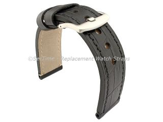 22mm, 24mm, Genuine Leather Watch Strap / Band Croco Grand Panor   MV