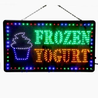 Large LED Frozen Yogurt Business Open Sign with Motion Switch 27 2x15