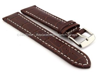 Leather Watch Straps Bands Croco RM Stainless Steel Buckle MV