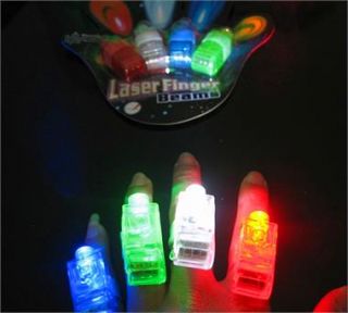 Pcs Mix LED Party Laser Finger Light Beam Torch Ring f/ Raves Party