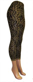 Womens Banded Leopard Leggings Colors Available