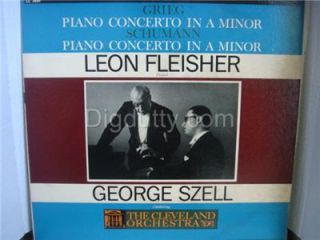 Grieg Schumann Piano Concerto Leon Fleisher Szell LP