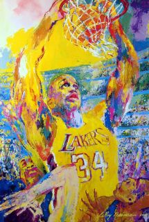 Leroy Neiman Original Poster Shaq Basketball Unsigned L K SUBMIT Your