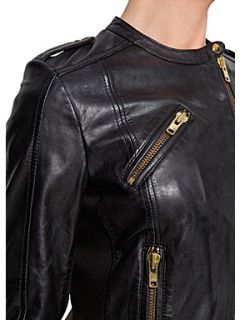 Mango Biker leather jacket Black   