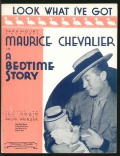 Bedtime Story 1933 Look What Ive got Maurice Chevalier Vintage Sheet