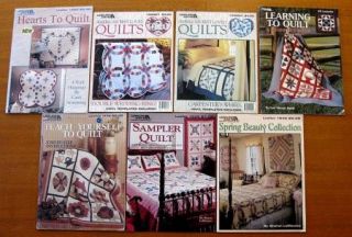 Lot Of 7 Leisure Arts Quilting Books Hearts To Quilt, Spring Beauty