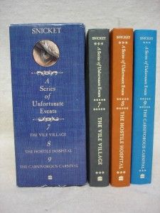 Lemony Snicket A Box of Unfortunate Events Series 7 8 9 Boxed Set