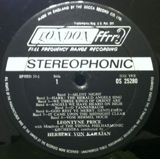 Leontyne Price Karajan A Christmas Offering LP OS 25280 VG Vinyl