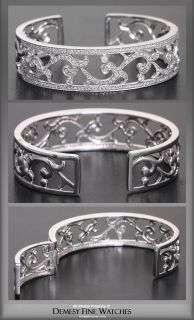 Leslie Greene 18K White Gold Diamond Cuff Bracelet