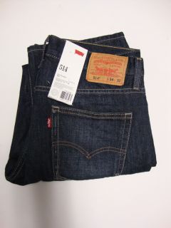 Levi Strauss Mens Slim Striaght 514 Jeans in Multiple Washes Sizes