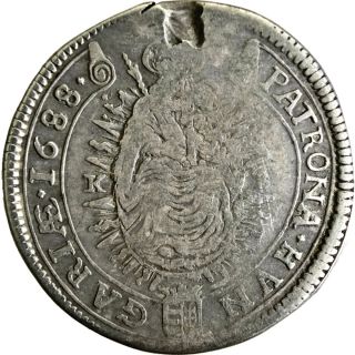 1688 KB Hungary Leopold I Emperor of Holy Roman Silver 15 Kreuzer Coin