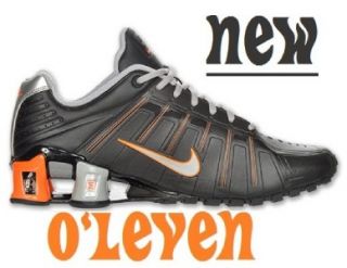 NIKE SHOX OLEVEN MENs Running Shoes BLK /ORANGE/SILVER BRAND NEW