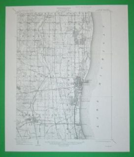 Waukegan Zion City Libertyville Illinois 1906 Topo Map