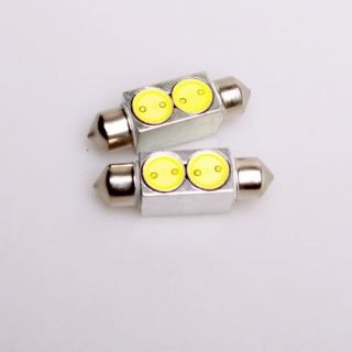 New 36mm 2 LED SMD Lamp Dome Light Bulbs White for Car Auto