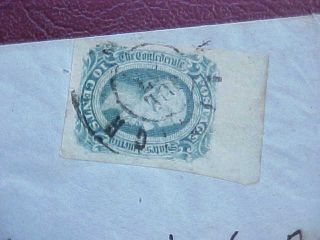 Confederate CSA 11 Cover Sheet Margin Stamp
