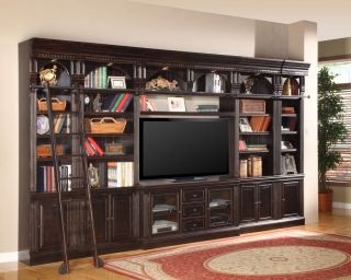 Parker House Furniture Venezia Peninsula Desk w/ Bookcase & 60 TV