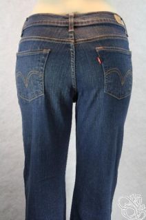 Levis 512 Slimming Boot Cut Jeans Petites Shadow Blue Denim Womens