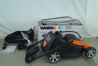 Worx WG775 LilMO 14 inch 24 Volt Cordless Lawn Mower with Removable