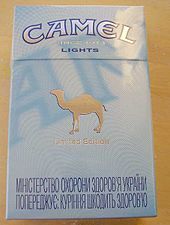 contemporary pack of Camel Lights from Ukraine