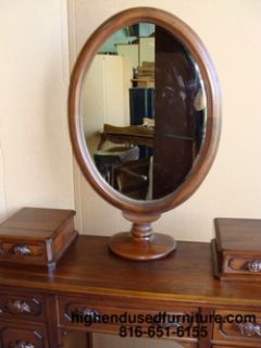 Davis Cabinet Walnut Lillian Russell Vanity w Mirror