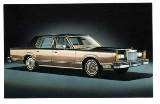 1980 Lincoln Continental Advertising Postcard