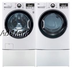 LG Turbowash Steam Washer and Dryer WM3470HWA DLGX3471W