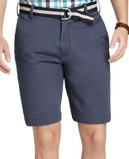 Izod Shorts, Essential Belted Flat Front Shorts