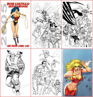 Rob Liefeld 2005 Sketchbook Youngblood Teen Titans Superman SDCC Cable