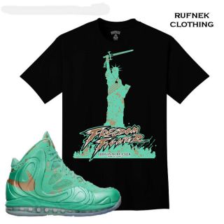 Rufnek Statue of Liberty Air Max Hyperposite Foamposite Mint Shirt