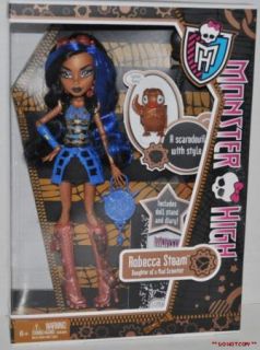 New Monster High Robecca Steam Doll Diary Pet