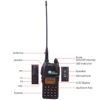 Linton Lt 9800 Dual Band VHF136 174 UHF400 470Mhz Radio Earpiece