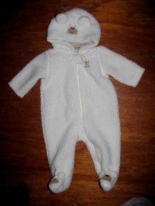 Carters Infant Sleeper Pajamas Little Teddy Bear Hoodie Plush Warm