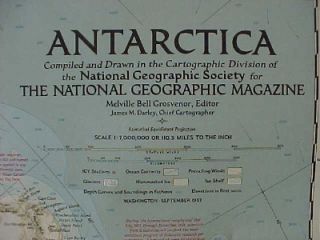 1957 Map Antarctica Little America Shackleton Byrd Cook