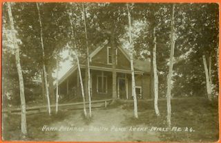 Postcard RPPC Locke Mills Greenwood Maine Camp Packard