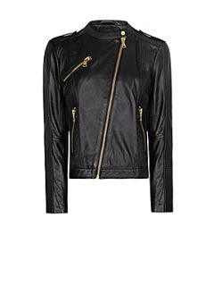 Mango Biker leather jacket Black   