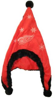 Detroit Red Wings Hockey Soft Fleece Snowflake Dangle Hat