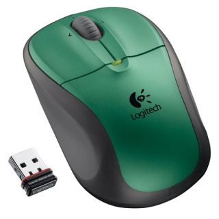 New Logitech M305 Wireless Mouse Nano Receiver Green