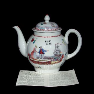 China Smithsonian Collection Liverpool 18th Century (1765) Teapot MINT
