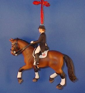 Cm Dressage Horse Rider Christmas Ornament 