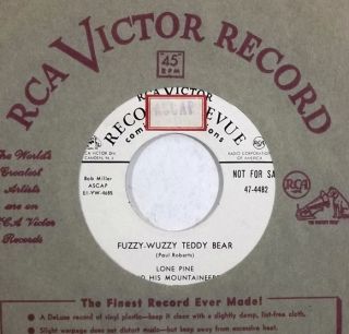 Lone Pine Country Promo 45 Hear RCA 47 4482 Fuzzy Wuzzy Teddy Bear