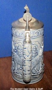 Longton Crown Scouting The Bluffs Pewter Lidded Stein