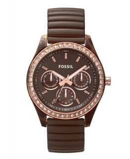 Fossil Watch, Womens Brown Plated Stainless Steel Expansion Bracelet