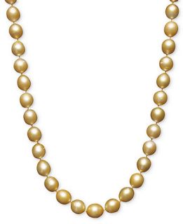 Pearl Necklace, 18 14k Gold Cultured Golden South Sea Pearl Strand