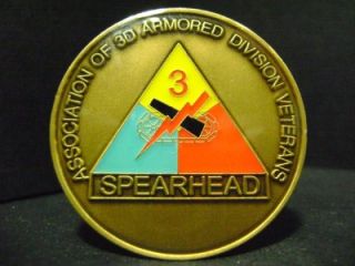 Association of 3D Armored Division Veterans  Spearhead  Medal 43mm