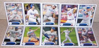 2012 Topps Series 2 Team Set Los Angeles Dodgers 10