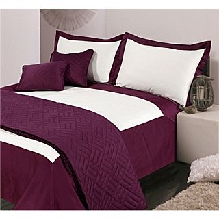 Hotel Collection 500 thread count Oxford bed linen plum   